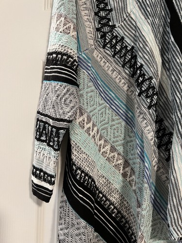 ZOZO Plus Size 2X Striped open Front Cardigan Sweater - Picture 3 of 5