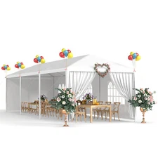 10x30 Outdoor Canopy Patio Tent Camping Gazebo Events with 5 Removable Walls