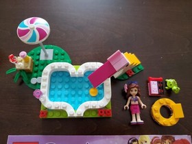 Lego Friends - Lot of 2 100% Build Complete Sets: 41090 Pool, 41123 Foal Station