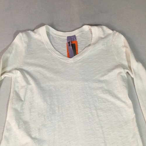 Wilt Womens T-Shirt Top Size XS White V-Neck High-Low Long Sleeve NWT | eBay