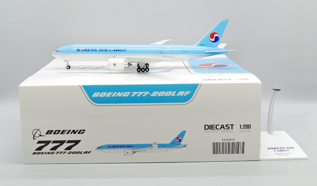 1:200 32CM JC WINGS KOREAN AIR 777-200LRF Aircraft Plane Diecast