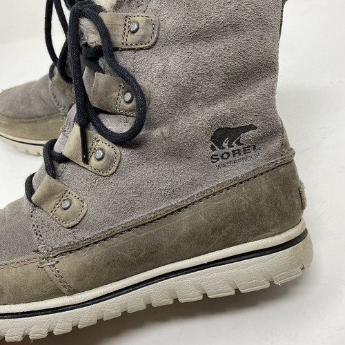 Sorel Stiefel Damen 8 gemütlich Joan Snow Wintergrau Wildleder Kunstfell NL2745-052 - Bild 5 von 8