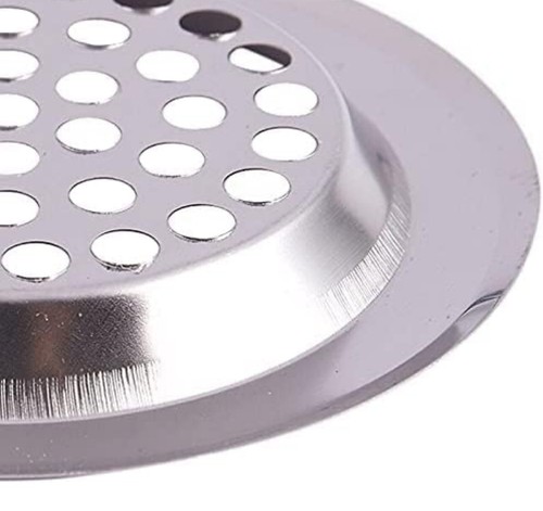 2pc Kitchen Metal Sink Strainer Drain Plug Hole Basin Steel Hair Filter Bathroom - Picture 5 of 9