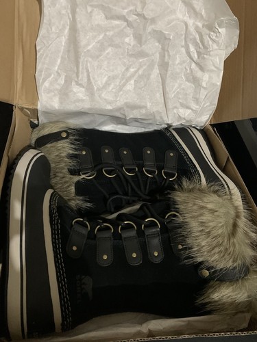 Sorel Joan Of Arctic Women's Boots Black/Stone Waterproof NL2429-010 Choose Size - Picture 3 of 5