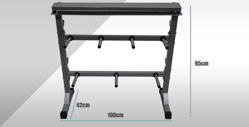 Home Gym - Weight Plate - Barbell Bar - Dumbell Weight Storage Rack - 300kg+ - Picture 3 of 9