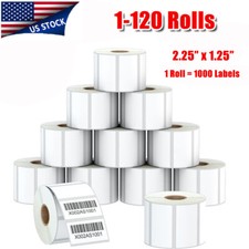 1000/Roll 2.25x1.25 Direct Thermal Barcode Label for Zebra LP2824 TLP2824 LP2844
