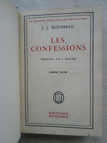 Jean-Jacques ROUSSEAU : LES CONFESSIONS texte intégral, 1929. 3 volumes complet. - Bild 2 von 12