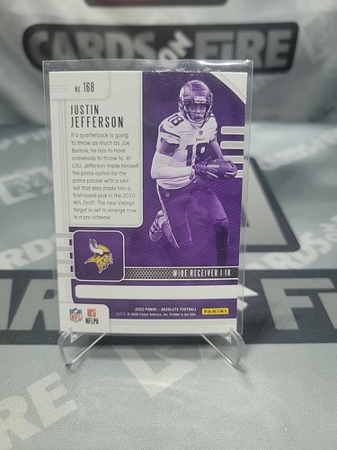Justin Jefferson 2020 Absolute Rookie Karte RC Minnesota Vikings #168 - Bild 2 von 2