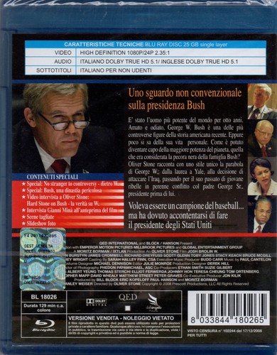 W. (O. Stone, 2008) blu ray ed. dall'angelo Pictures - Foto 2 di 2