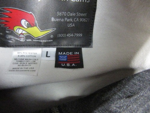 Clay Smith Cams Jacket Adult Large Gray Mr Horsepower Racing Mock Neck Full-Zip - Picture 6 of 11