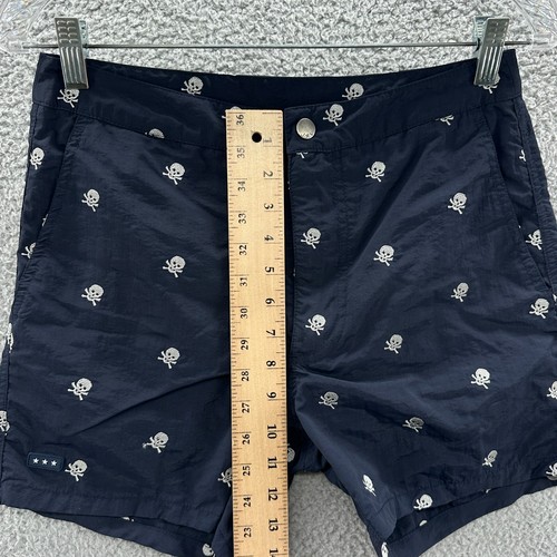 John Varvatos Shorts Herren 33 passt 28 Crossbones Skulls gefüttert Schwimmbad Shorts - Bild 5 von 13