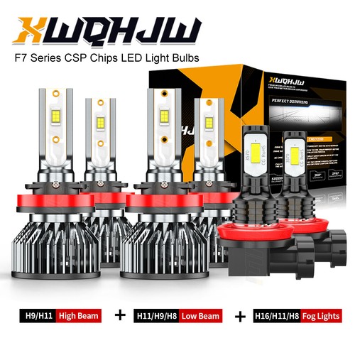 For Nissan Rogue 2014-2020 LED Headlight Hi/Low Beam Fog Light Bulbs Combo Kit - Picture 1 of 8