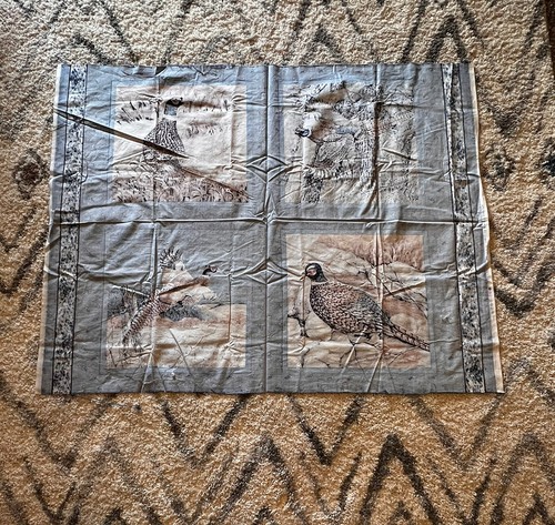 Quail Fabric Remnant 4 Large Blocks Nature’s Corner 42”x33” Fabri Quilt - Picture 8 of 8