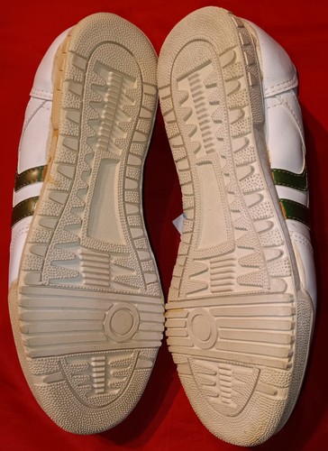 Vintage SPRINTS Woman WHITE GREEN Leather SNEAKERS GYM SHOES SZ 10 NEW READ! - Picture 3 of 10