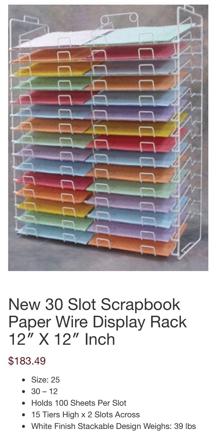 Wide Scrapbook Paper Wire Rack eBay