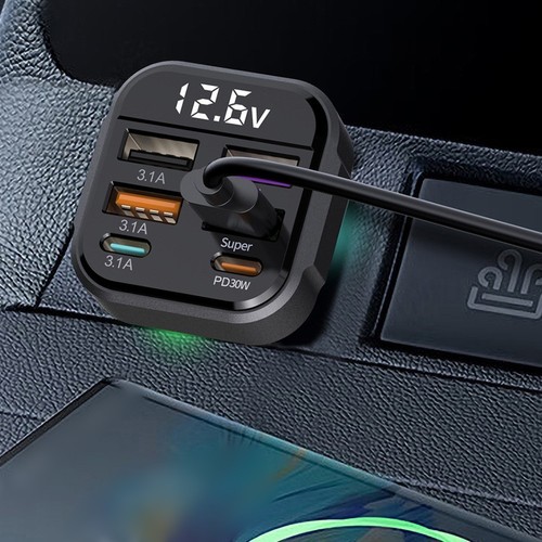 6 Port Car Charger with 48W Output Fast Charging Convenience for Every Journey - Zdjęcie 6 z 12