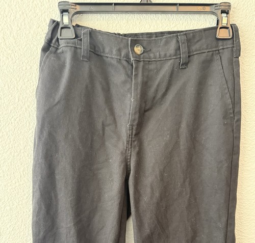Dickies Slim Fit Straight Twill Pants Slacks Youth Size 14 Black - Picture 3 of 5
