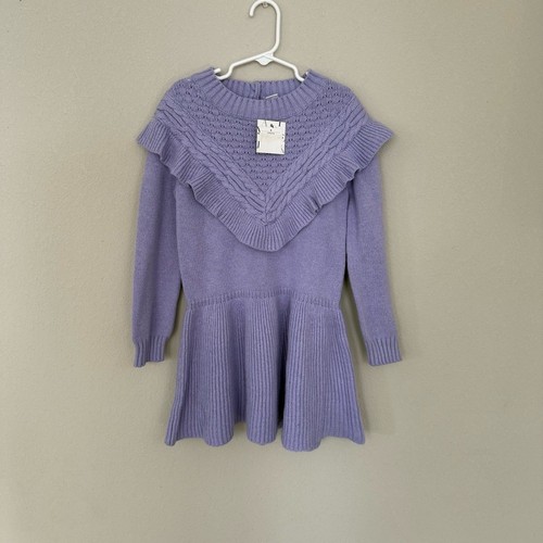 NWT Janie and Jack Purple Sweater Dress Size 5