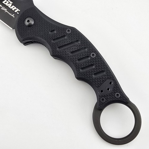 Fox Dart FX-597 Folding Karambit 2.56" N690Co Black Tanto G10 Handles 01FX022 - Picture 7 of 16