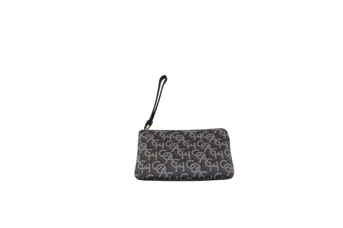 Coach Damen Eckreißverschluss Handgelenktasche mit Monogrammmuster (schwarz) - Bild 7 von 14