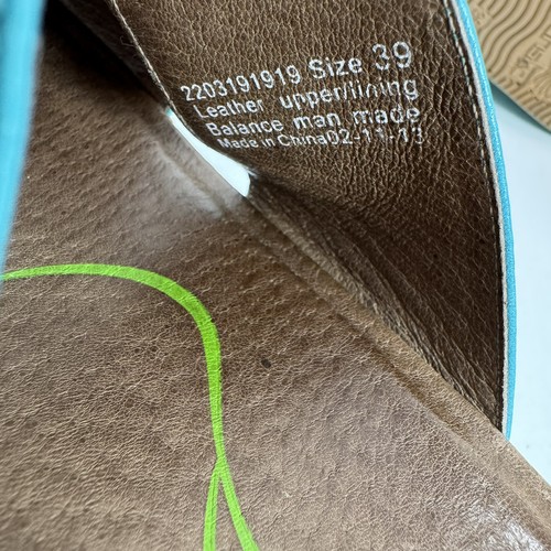 Dansko Dixie Teal & Green Leather Slides Sandals Women’s Size 39 / US 8.5 - 9 - Picture 12 of 12