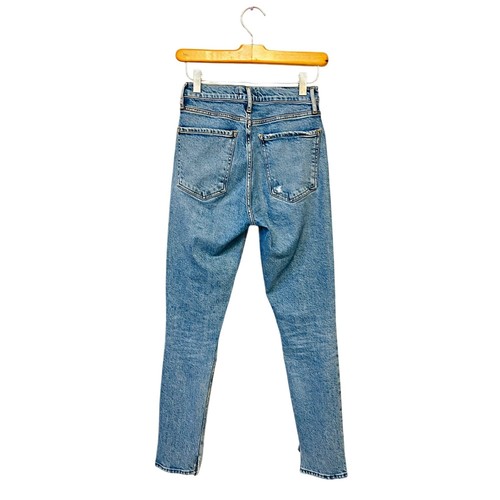 AGOLDE Los Angeles High Rise Skinny Jeans Distressed Button Fly Denim Pants - Picture 5 of 12