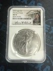2025 American Silver Eagle $1 Anna Cabral Signature FDOI NGC MS 70