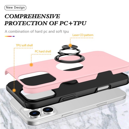Rugged Magnetic Case with Stand Ring Holder For iPhone 16 Pro Max 16 Plus - Picture 28 of 57