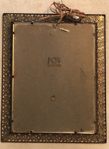 JESUS LETZTES ABENDMAHL linsenförmig beleuchteter Holograf Messing Bilderrahmen 17" x 21" - Bild 9 von 10
