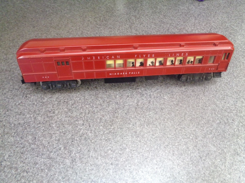 American Flyer S Gauge Maroon #953  Niagara Falls Combine With Silhouettes Ex.++ - Image 2 of 4