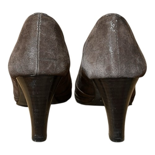 AMALFI by Rangoni Womens Bootie Heels Brown Microsuede Stretch 9.5M Italy - Picture 5 of 10