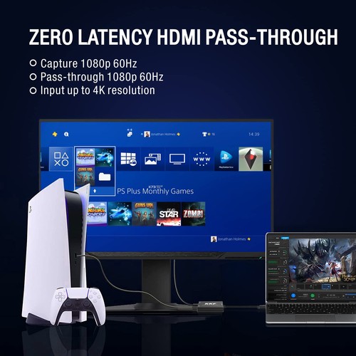 4K HDMI Capture Card, 1080P 60FPS Video Capture Card for Streaming and Record... - 第 3/6 張圖片