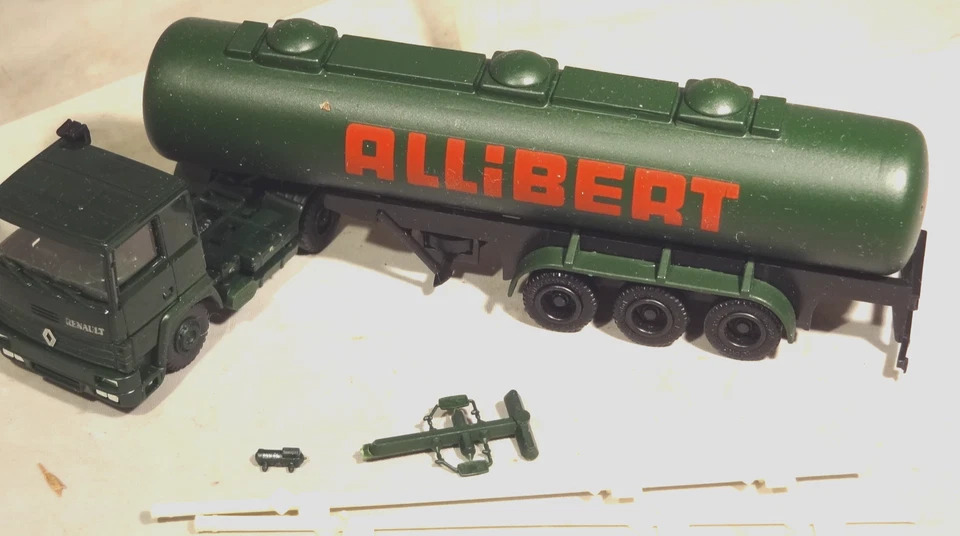 ECH 1/87 ° ALBEDO ? CAMION RENAULT REMORQUE CITERNE ALLIBERT EN BOITE - Photo 2/3
