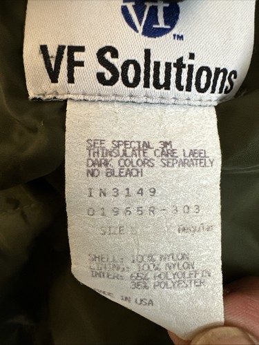 VF Solutions Green Goretex Jacket With Removable Thermal Liner Men Size Large - Picture 12 of 14
