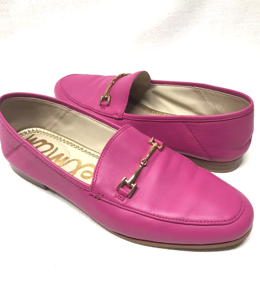 Sam Edelman Loraine Platform Loafers Pink Suede Gold Hardware Size 5.5 Sam Edelman Women main image 3