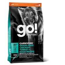 Petcurean Go Carnivore Grain-Free Chicken Turkey Duck 12 Lb Dog Food