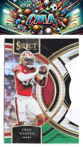 2023 Panini Select #195 Fred Warner Black and Green Prizms Die Cuts
