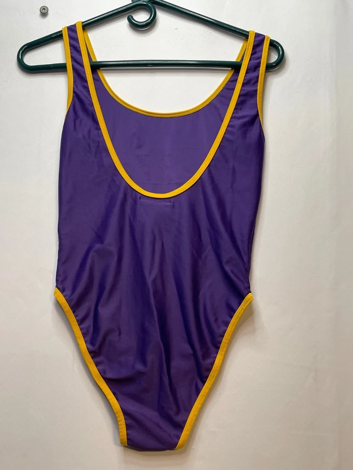 NBA LA Lakers traje de baño mujer cuerpo de baño mediano 1 pieza Los Angeles púrpura Foto 2 de 4