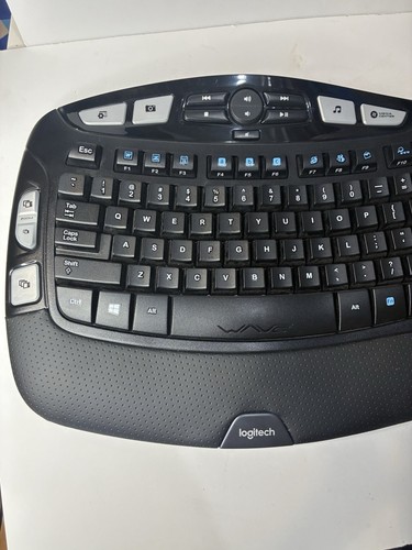 Logitech Wave K350 Unifying Wireless Keyboard Tested No USB Reciever - Picture 2 of 6