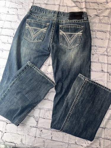 Herren Rock & Roll Cowboy Jeans Faded Pistol Bootcut 32x36 Dicke Nähte - Bild 6 von 9