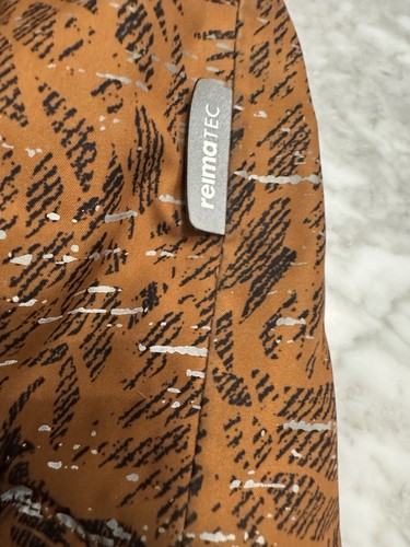 Reima US 7yrs Faux Fur Hooded/detachable Brown Animal Print Zip Up Jacket EUC - Picture 3 of 14