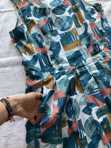 Seasalt Belle Sleeveless Midi Dress Size 16 100% Organic Cotton pockets - Picture 5 of 10