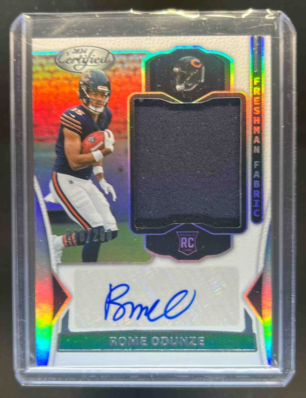 2024 Certified Rome Odunze Freshman Fabric Mirror RC Auto #218/299