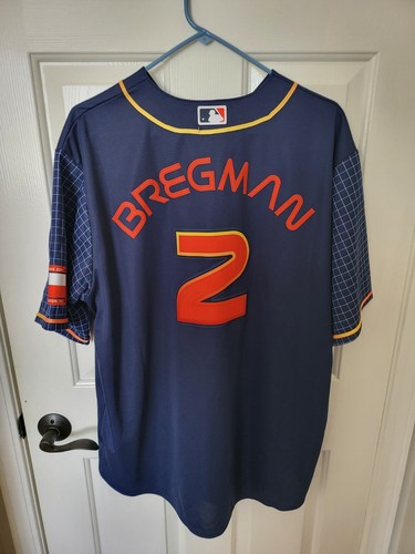 Nike Men's Houston Astros Space City Connect Bregman #2 Baseball Jersey XL - Picture 4 of 6