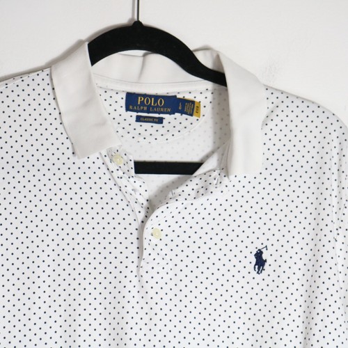 Polo Ralph Lauren polo uomo a pois grande bianca golf preppy manica corta - Foto 2 di 5