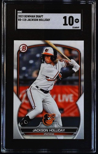 JACKSON HOLIDAY 2023 BOWMAN DRAFT RC ROOKIE SGC 10