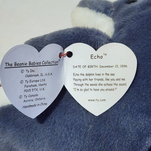 Ty Beanie Baby Echo Delphin Retired 1996 - Bild 8 von 12