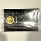 1943 Steel Wheat Cent 24K Gold Plated w/ COA & Capsule – WWII Wartime Penny