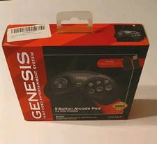 Retro Bit Sega Genesis Wireless Controller, 6 8 Button 2.4 GHz, USB