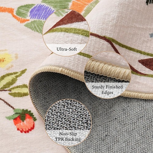 2x3 Small Area Rugs for Entryway, Washable Entrance Door Mat Non-Slip, Soft L... - Bild 2 von 8